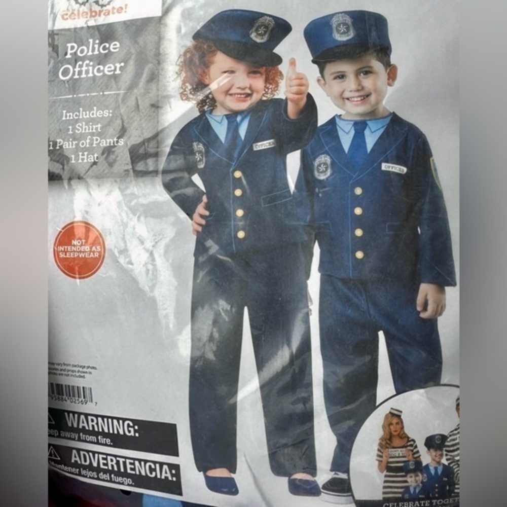 Celebrate It Infant Police Costume
 Kids Police Officer Costume Set - Blue